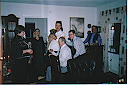Bakom sin älskade bardisk på sin födelsedag 2003