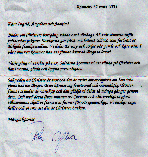 Från Peter & Ylva