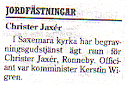 Om pappas jordfästning